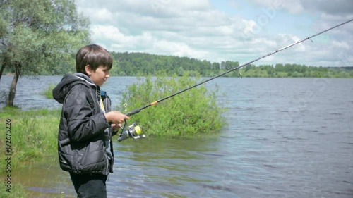 Wallpaper Mural Children on fishing. Rest on the lake Torontodigital.ca