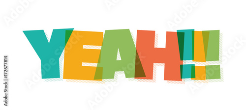 YEAH!!! Lettering Vector