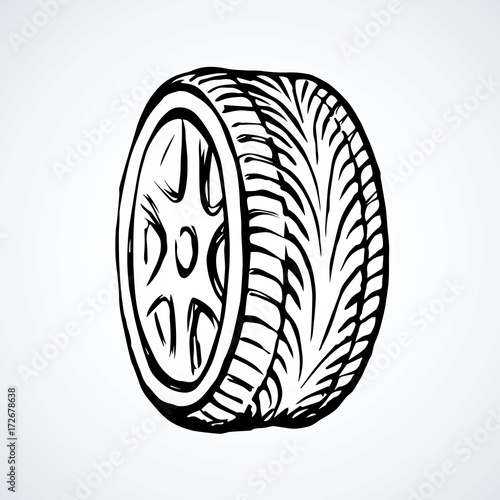 Tire. Vector drawing