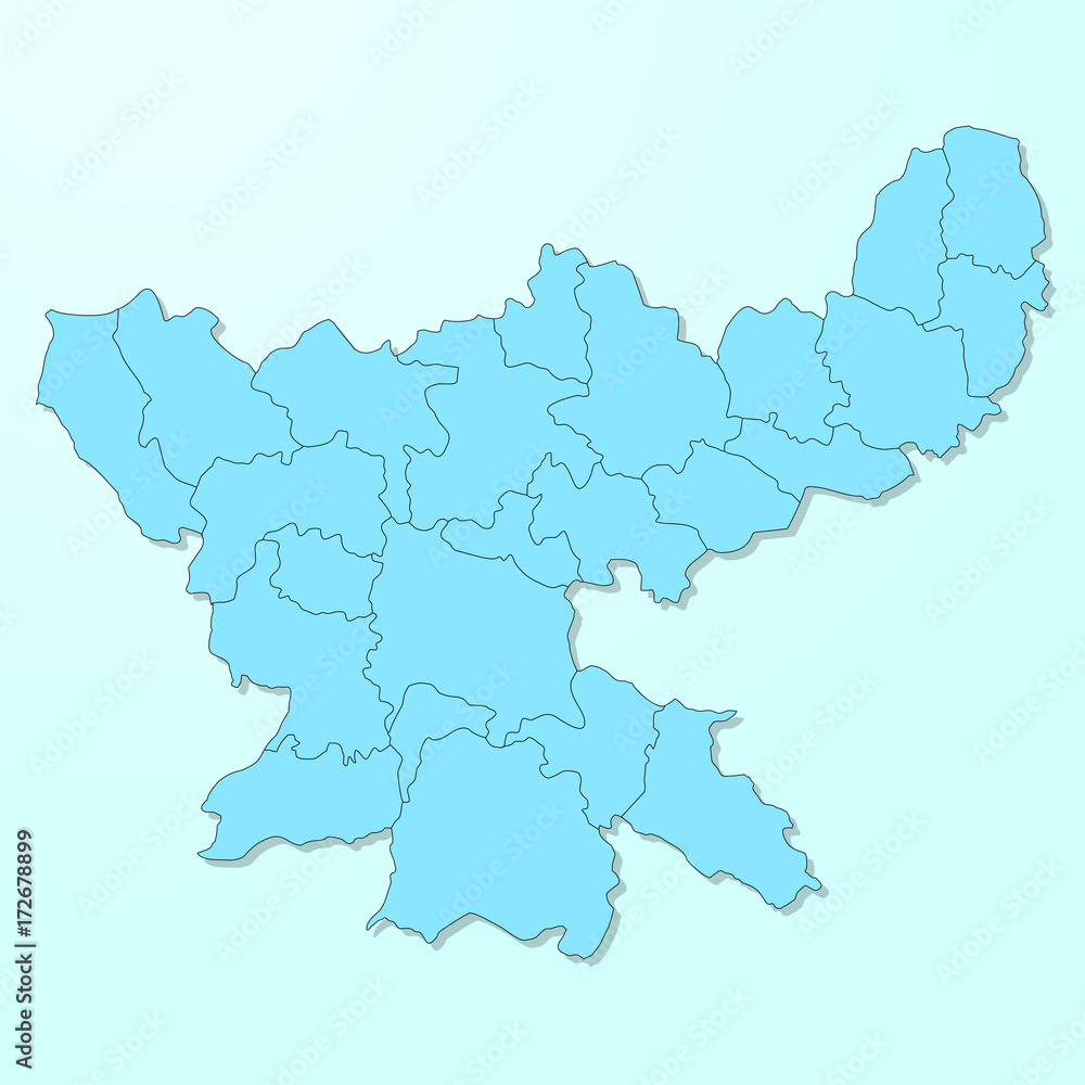 Obraz premium Jharkhand blue map on degraded background vector