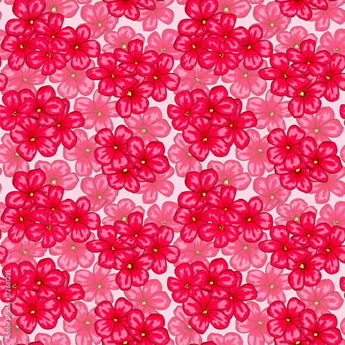Beautiful seamless pattern with pink flowers daisy. design forgreeting cards and invitations of wedding, birthday, Valentine's Day, mother's day and other seasonal holiday