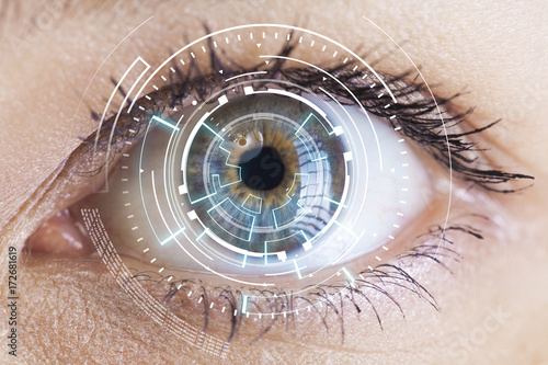 Eye viewing digital information