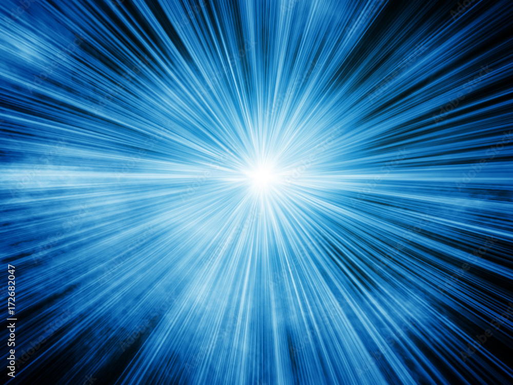 Blue light burst background Blue light burst background