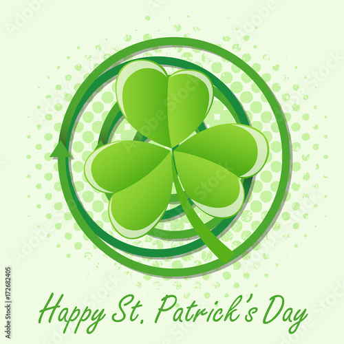 Patrick�s Day Clover Leaf Vector photo