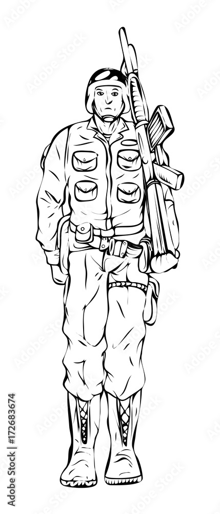 Soldier drawing Black and White Stock Photos  Images  Alamy