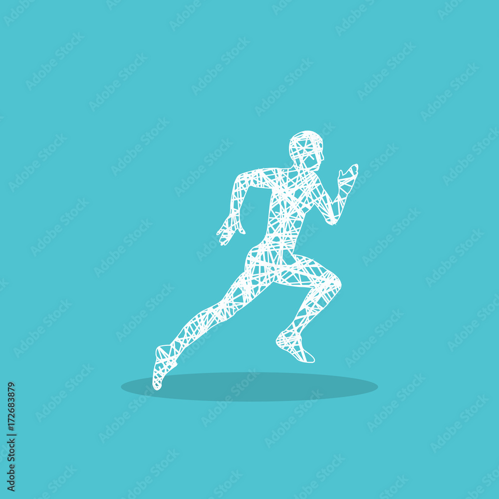 Runner logo for web design