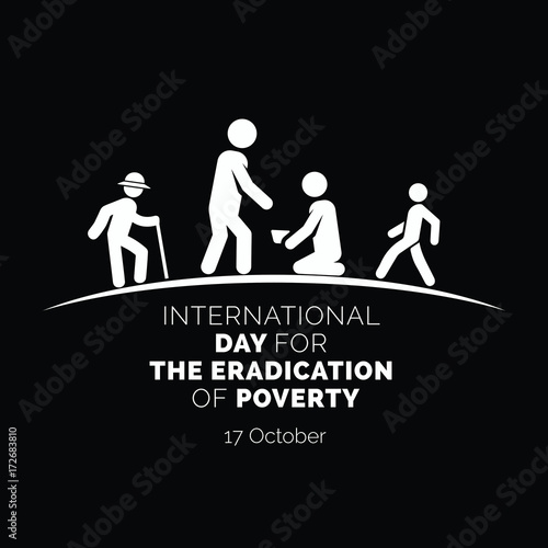 International Day for the Eradication of Poverty, Abstract white and black vector