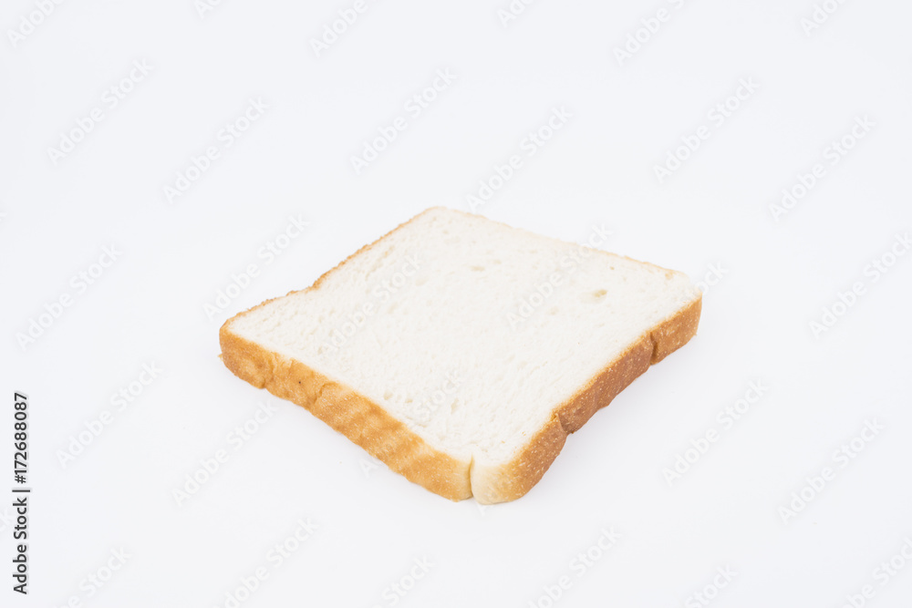 sliced bread on isolated white background