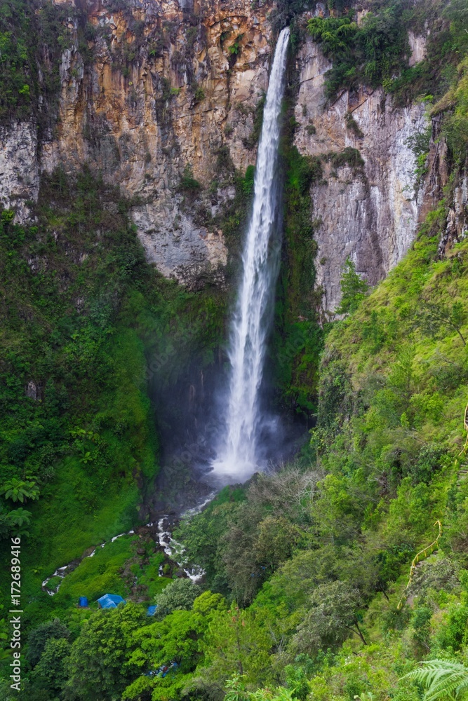 Sipisopiso waterfall, Medan, Indonesia.