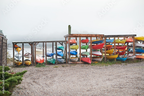 Wallpaper Mural Kayak rental colorful kayaks early morning in portsmouth  Torontodigital.ca