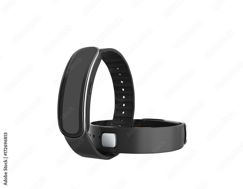 fitness bracelet smart watch without shadow on white background 3d fitness bracelet smart watch without shadow on white background 3d