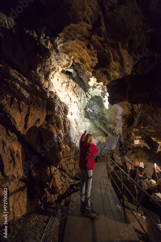 Italia, Toscana, Lucca, Garfagnana, interno della Grotta del Vento.