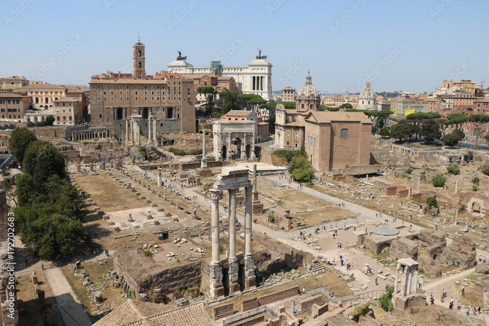 Resti archeologici dei Fori Imperiali. Roma Italia