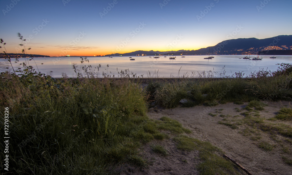 Sunset at Kitsilano Beach, Vancouver Canada Sunset at Kitsilano Beach, Vancouver Canada