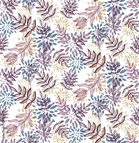 Floral elegant abstract seamless vector pattern