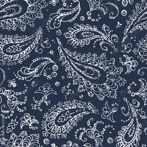 Canvas Print Vintage paisley ornament - seamless pattern