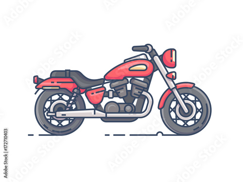 Cool biker motorcycle