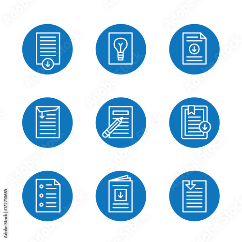 Whitepaper Download Icon Button Set