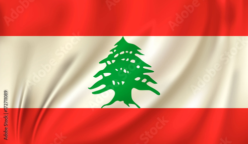waving flag lebanon