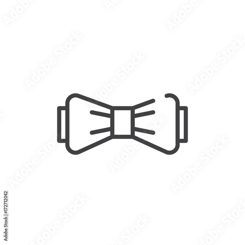 Bow tie line icon, outline vector sign, linear style pictogram isolated on white. Symbol, logo illustration. Editable stroke