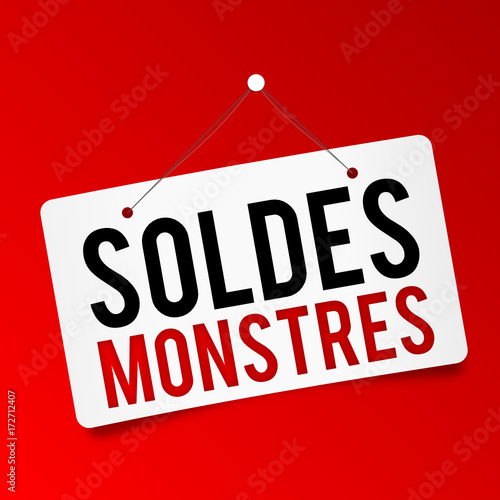 panneau soldes monstres