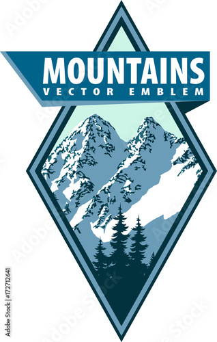 Vector Mountains Emblem logo