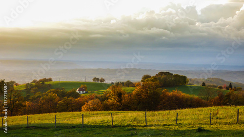 A view of the French countryside in Autumn