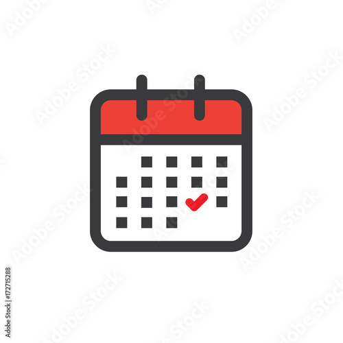 Time management and Schedule icon for upcoming event