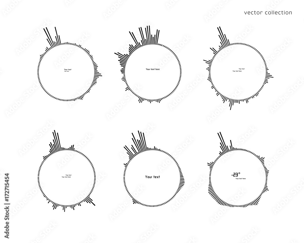Futuristic collection of conceptual black and white infographics Futuristic collection of conceptual black and white infographics