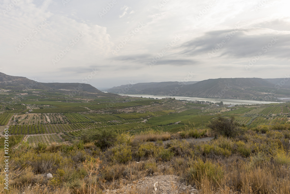 The river Ebro on its way through Mequinenza, Aragon The river Ebro on its way through Mequinenza, Aragon