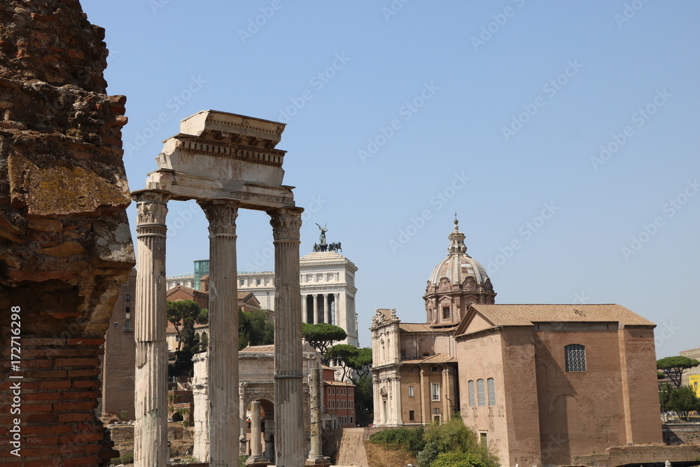 Resti archeologici dei Fori Imperiali. Roma Italia