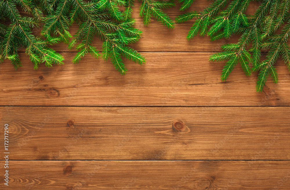 Xmas three branches board background Xmas three branches board background