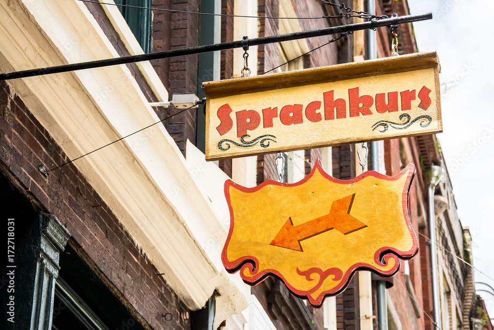 Obraz premium Schild 258 - Sprachkurs
