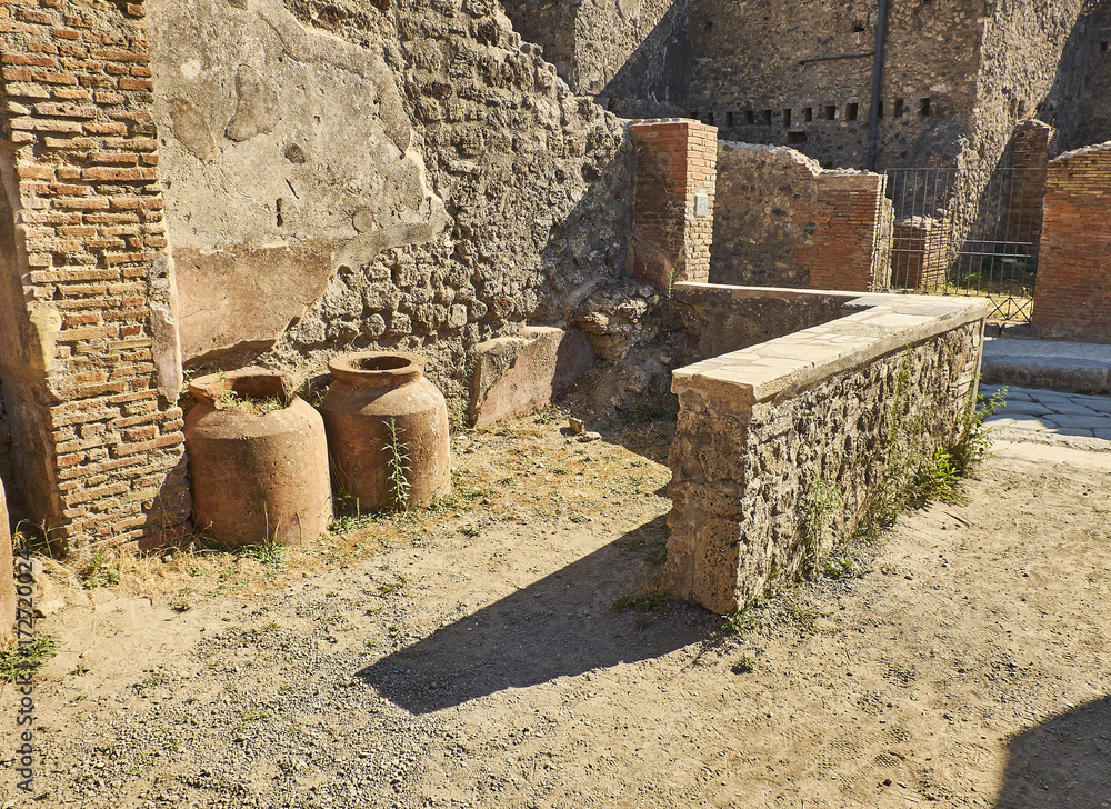 Ruins of Pompeii, ancient Roman city. Pompei, Campania. Italy. Ruins of Pompeii, ancient Roman city. Pompei, Campania. Italy.