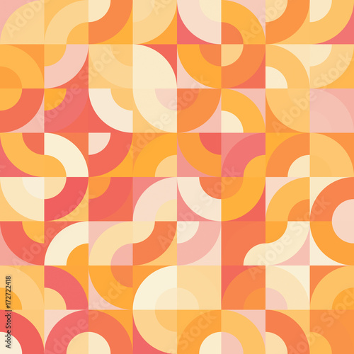 Decorative geometric shapes seamless pattern