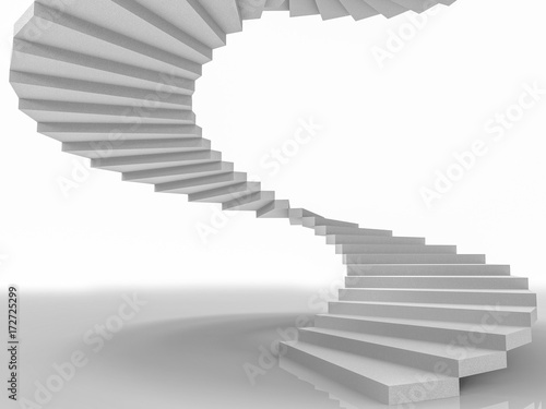 3d rendering. staircase to the upper level.