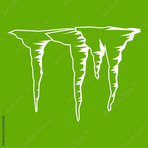 Icicles icon green