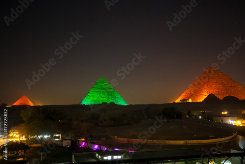 The Great pyramid at night