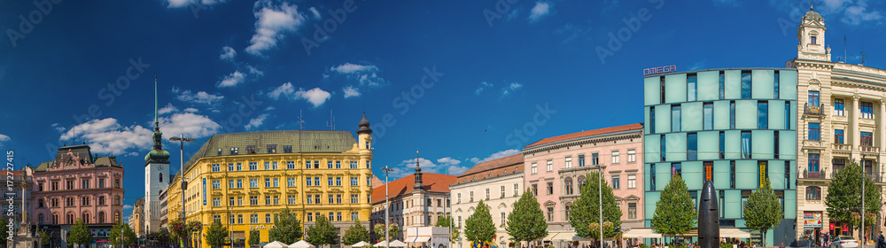 Fototapeta premium :View on the old town of Brno, Czech Republic