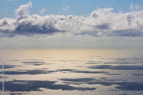 Clouds shadows over sea