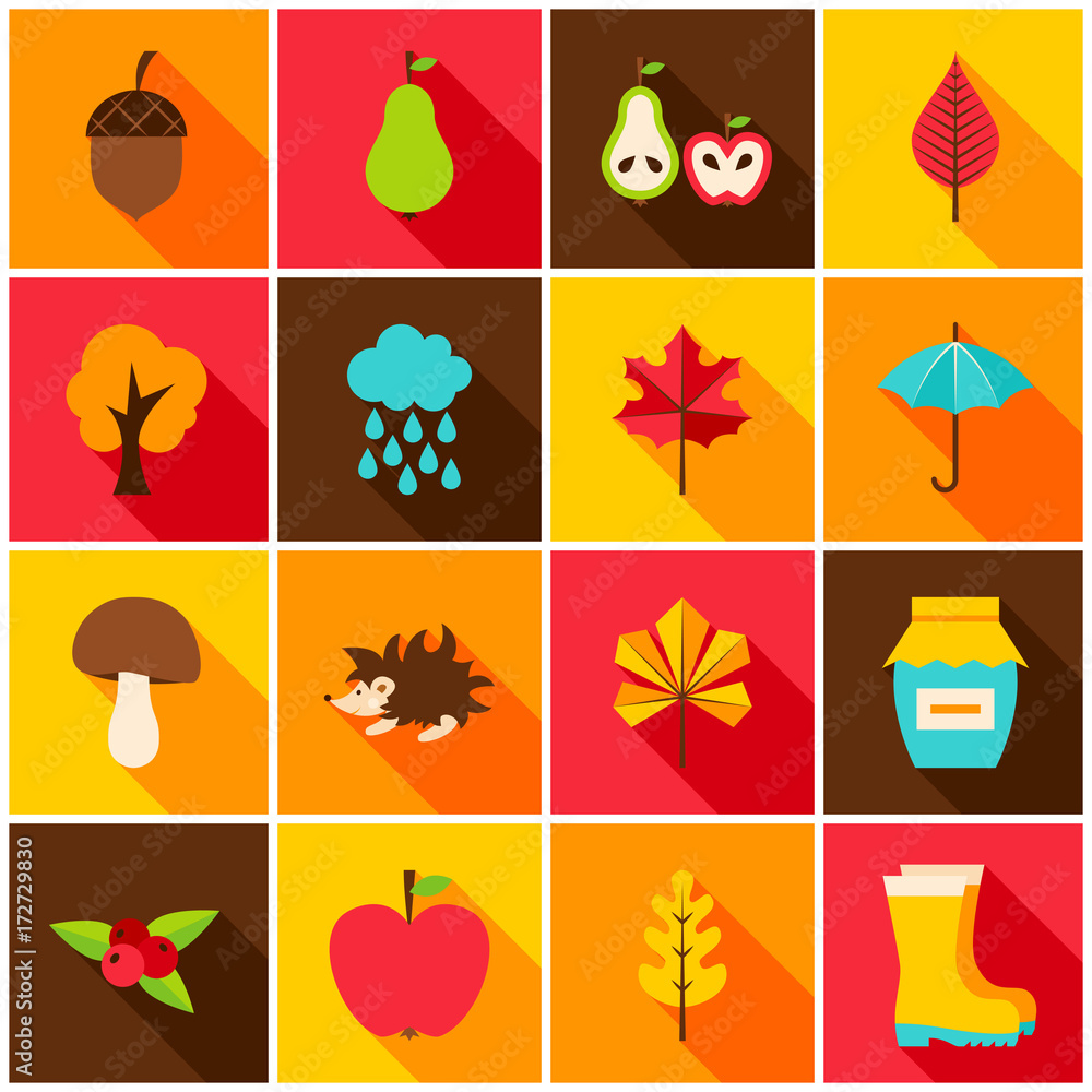 Autumn Colorful Icons