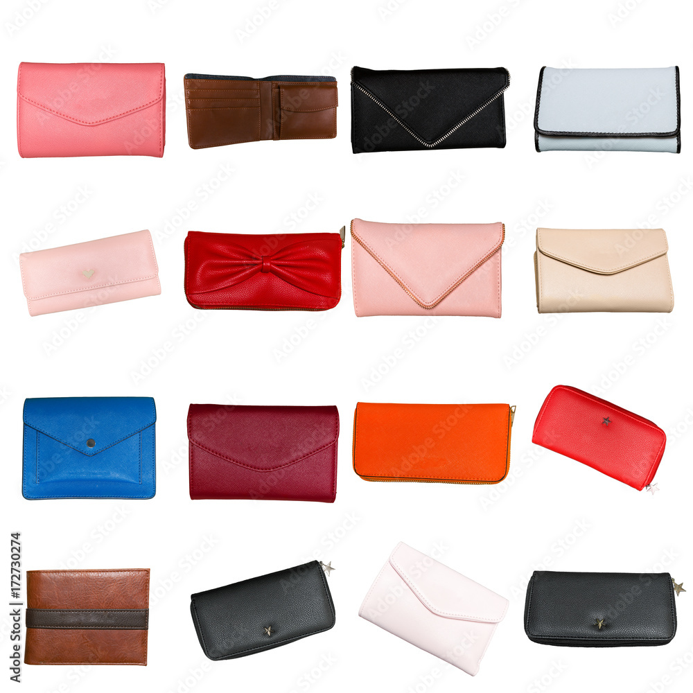 collage of colorful bags. isolated on white collage of colorful bags. isolated on white