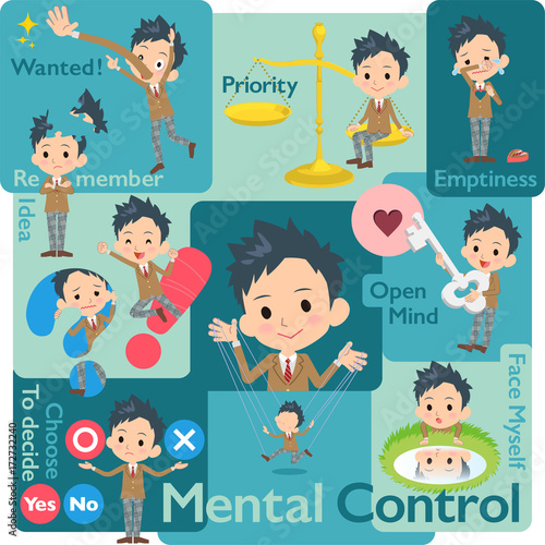 school boy Brown Blazer_Mental & volition