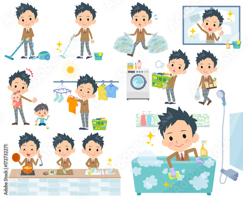 school boy Brown Blazer_housekeeping