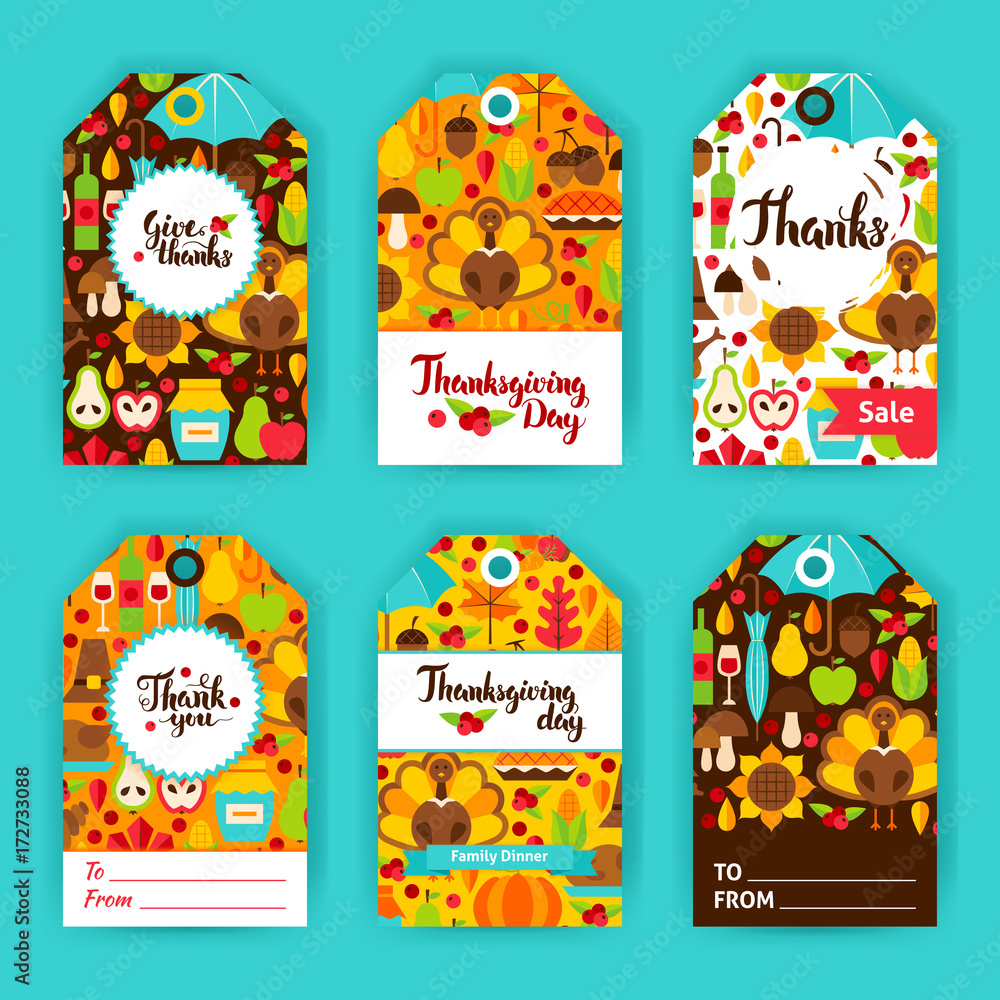 Thanksgiving Day Gift Labels
