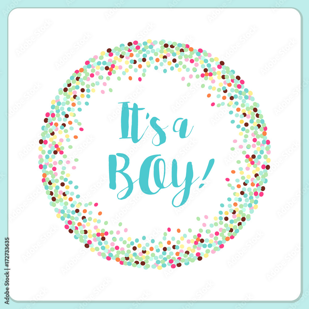 Cute confetti frame template for your decoration Cute confetti frame template for your decoration