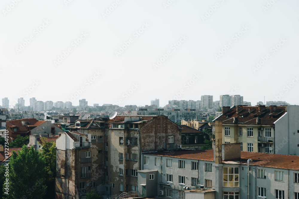 Panoramic view of Sofia city, Bulgaria