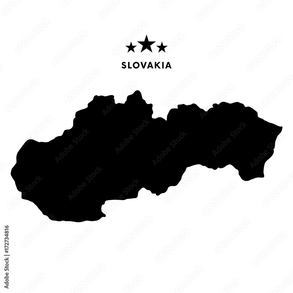 Slovakia map. Vector illustration.
