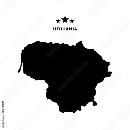 Lithuania map. Vector illustration.