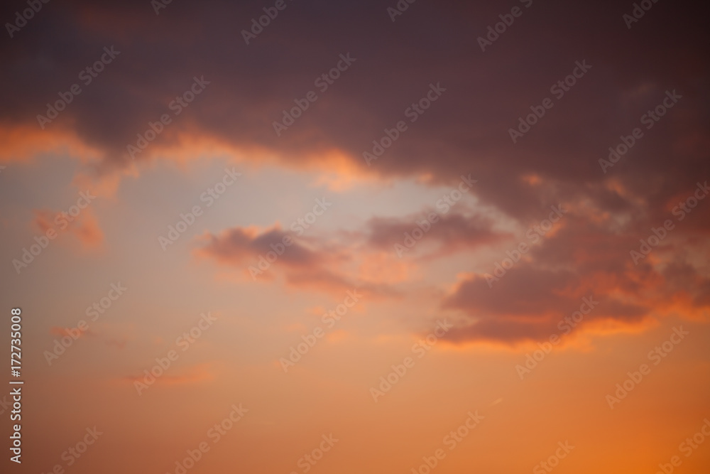 Sunset sky - deep blue and orange background Sunset sky - deep blue and orange background